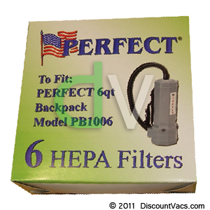 Perfect Certified HEPA Media Filter 6 Pack Bags Part # 15-1802
