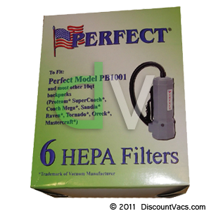 Perfect 10 Quart Certified HEPA Media Filter 6 Pack Bags Part # 15-1803